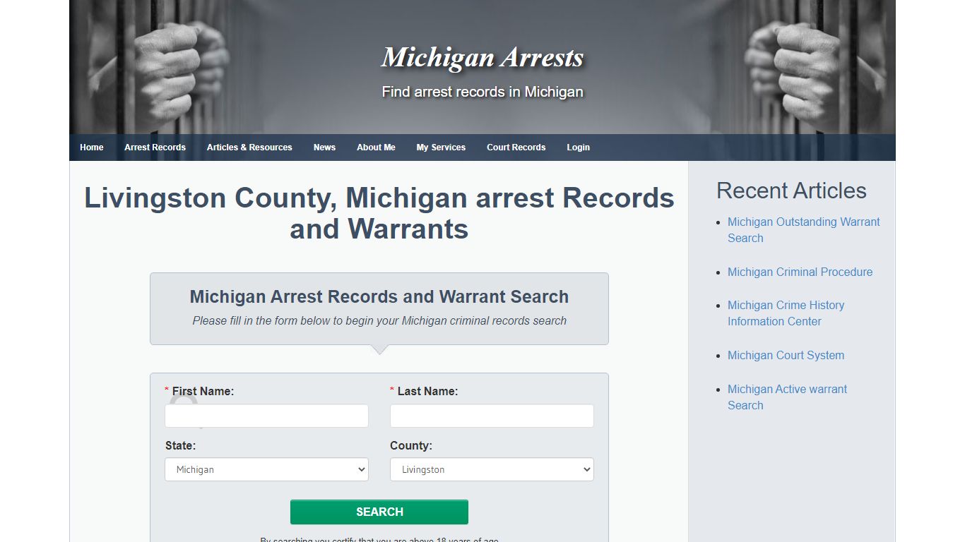 Livingston County, Michigan arrest Records and Warrants ...